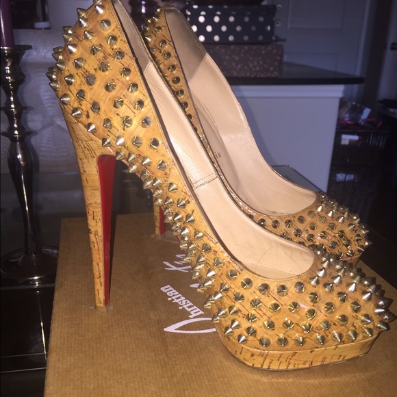 Christian Louboutin Shoes - Christian Louboutin Cork Spiked Pumps 39.5