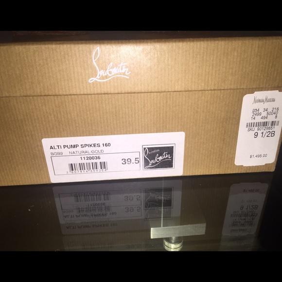 Christian Louboutin Cork Spiked Pumps 39.5 - Picture 3 of 4