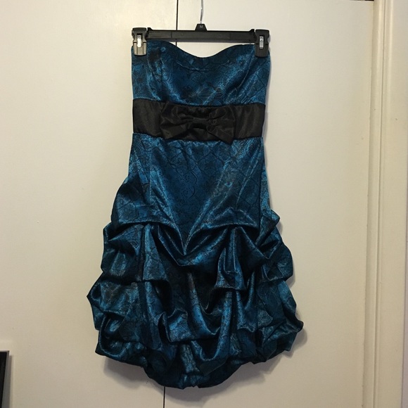 Dark blue strapless Ruby Rox dress