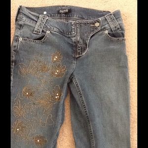 Allen B. Extremely stylish embellished  jeans.