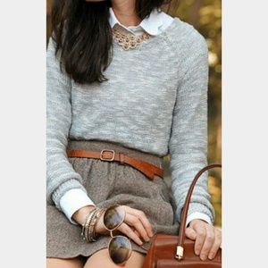 SOLD**J Crew NWOT brown chevron skirt, will trade