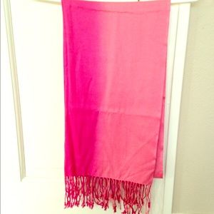 Pink ombré blanket scarf/pashmina
