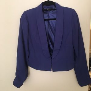 Indigo blazer with 2 clips