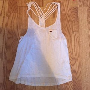 White cross back shirt