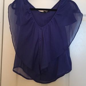 Loose fitting royal blue blouse