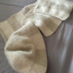 100% pure angora wool scarf and hat set