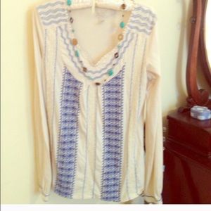 Lucky brand embroidered top