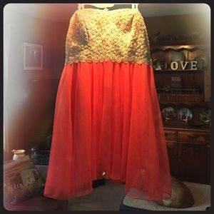 🔥price lowered🔥 Coral & gold cocktail dress