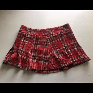 Forever 21 Red Plaid Mini Skirt Schoolgirl