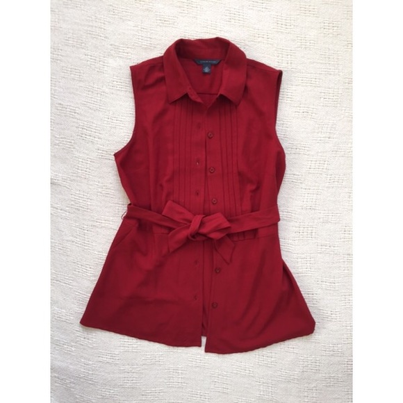 ❌SOLD❌ Tommy Hilfiger Button Down Blouse Red