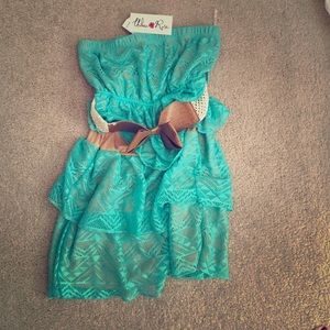 Teal country style dress