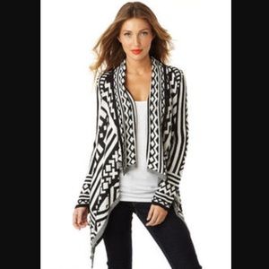 Tribal print, high to low sweater