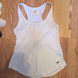 White racer back tank