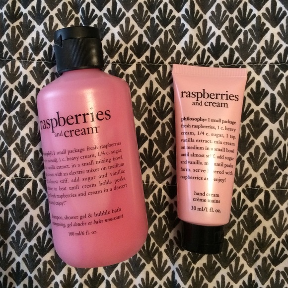 Philosophy raspberry & cream hand cream and gel