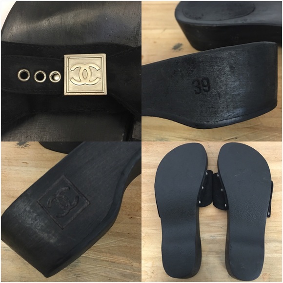 🔴SOLD🔴CHANEL BACK WOODEN MULES - Picture 3 of 4
