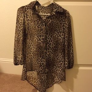 Sheer Leopard shirt