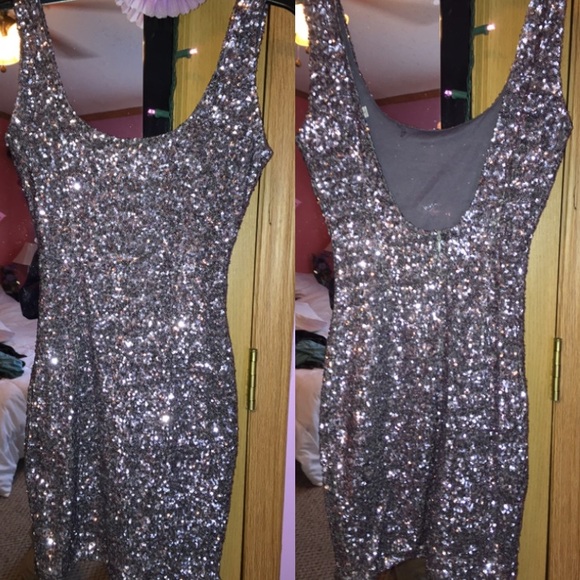 Grey/Purple tint Sequin dress