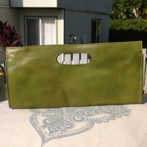 Green Leather Clutch