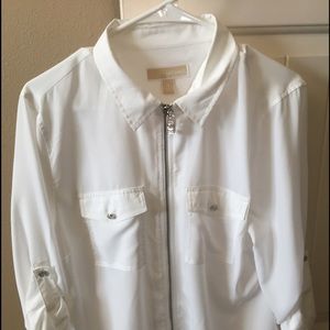Michael Kors zip up blouse