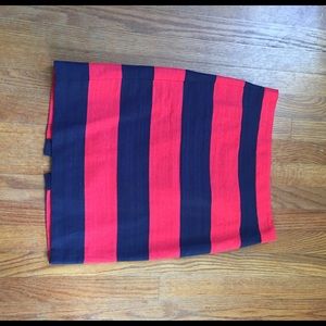 J crew striped skirt
