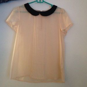 Forever 21 Sheer Collared Blouse