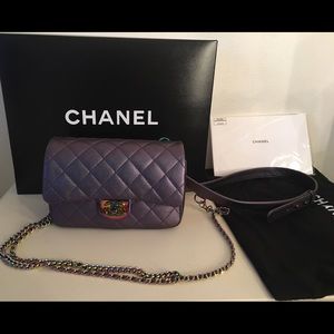 ‼️SOLD‼️Authentic Chanel iridescent Small flap bag
