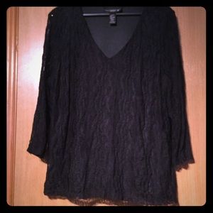 BLK Lace top with built in polyester Lining
