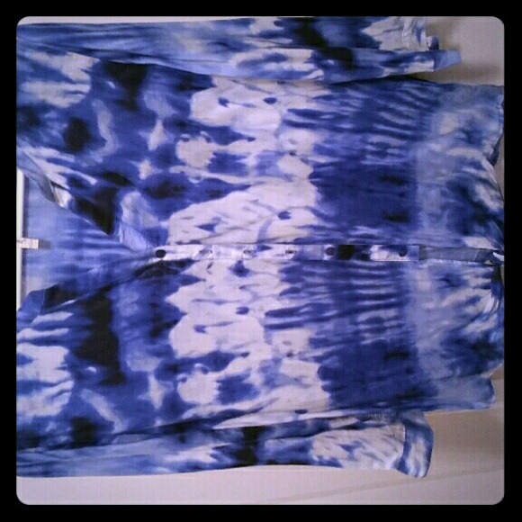 Blue tye dyed blouse