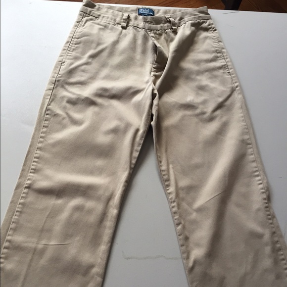Boys polo flat front pants