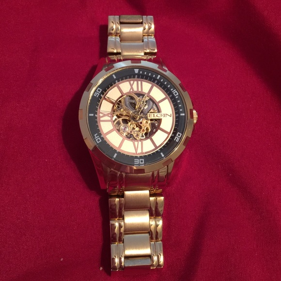 Elgin Other - 👔Men's Elgin goldtone skeleton watch