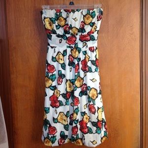 Floral Strapless dress