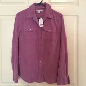 Banana Republic light purple corduroy button-down
