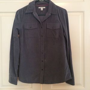 Banana Republic charcoal gray corduroy button-down