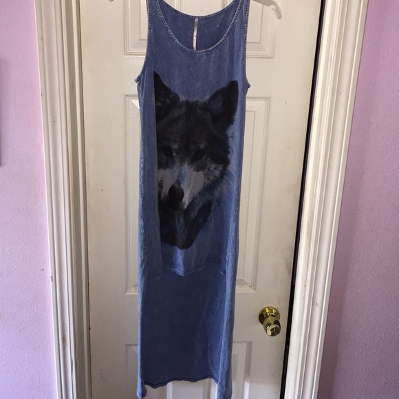 Blue High Low Tank Dress