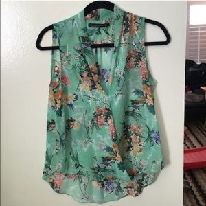 Zara sheer floral tank