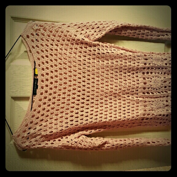 Crochet light pink sweater