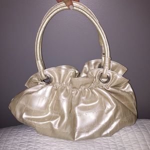 Cream Vinyl Purse
