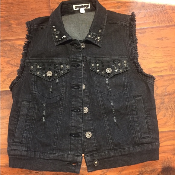 Black Jeans jacket with studs