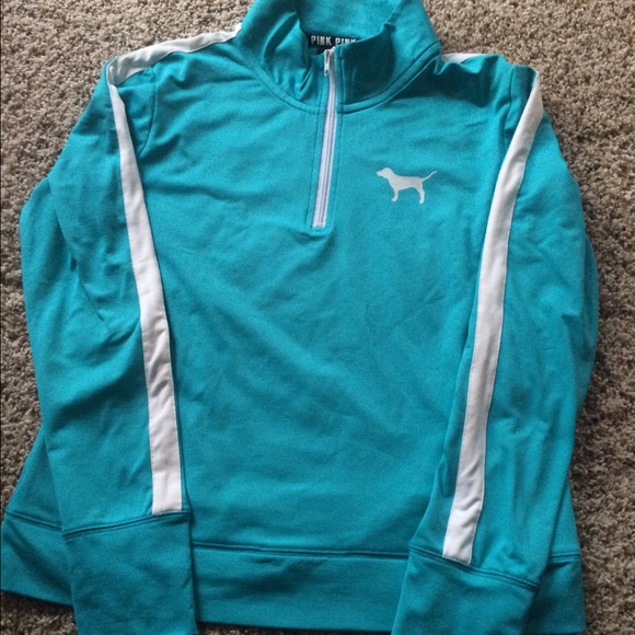 VS PINK blue ultimate half zip. Size Large!