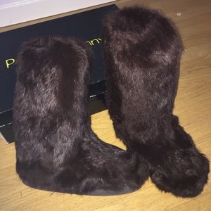 Real Rabbit Fur boots