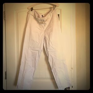 White Straight Leg Dress Pants
