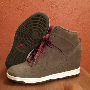 RARE: Nike Sky Hi Dunks in Olive Suede