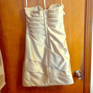Strapless bridesmaid dress