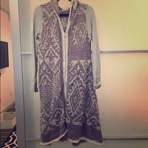 Free People S Extra Long Purple Knit Sweater