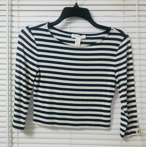 NWOT Striped Crop Top
