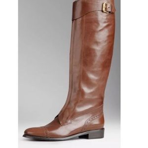 SOLD Burberry Drayton Brogue Women's Leather Boots