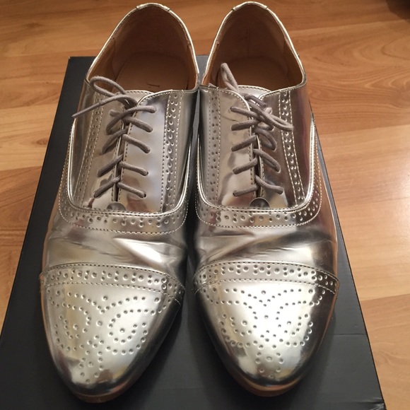 J. crew Metallic Oxfords