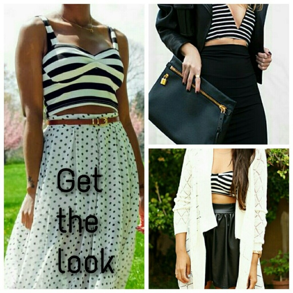 Large left! Striped bralette /crop top - Picture 3 of 4