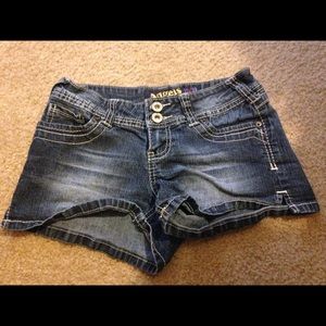 Dark wash shorts