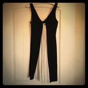 Black dress with White Accent